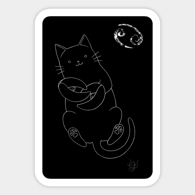 Dark Cat Cancer Sticker by BastetLand